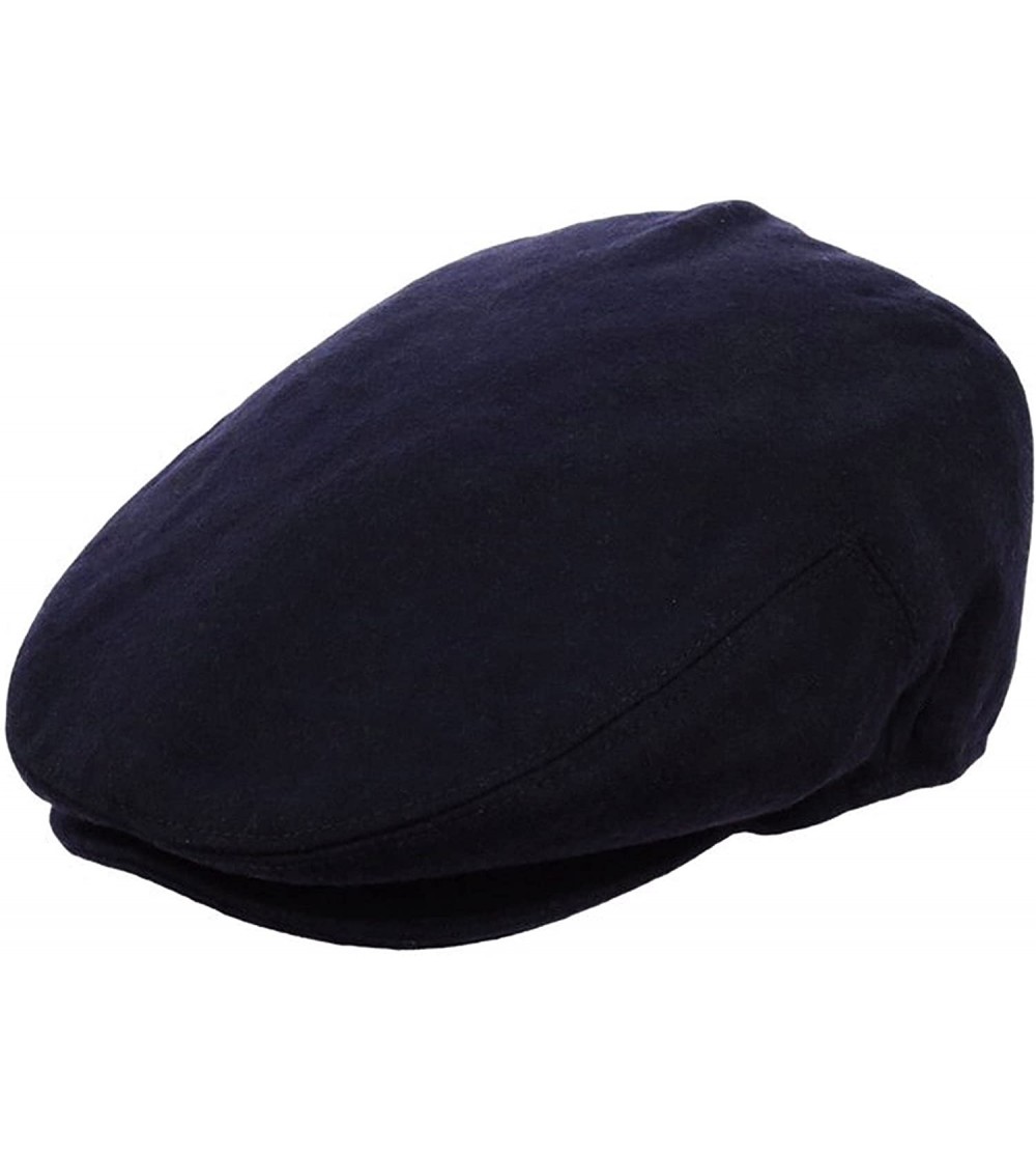 Newsboy Caps Men's Premium Wool Blend Classic Flat IVY newsboy Collection Hat - 1581-navy - CW12N9K8Z21 $14.40