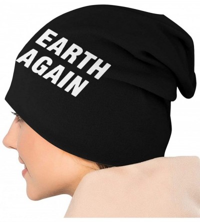 Skullies & Beanies Make Earth Cool Again Unisex Warm Hat Knit Hat Skull Cap Beanies Cap - Black - C518YZ4NH3K $18.21