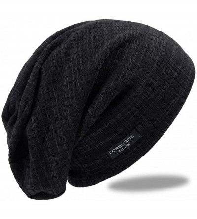 Skullies & Beanies Men Summer Beanie Long Slouchy Thin Lightweight Skull Cap B011h - B018h-black - C518UEC5NY2 $11.26