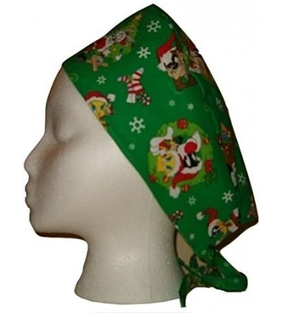 Skullies & Beanies Scrub Hat Cartoon Characters Christmas Holidays Fabric Cap Do-Rag Green - CS128ADS5DD $18.68