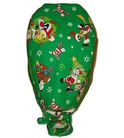 Skullies & Beanies Scrub Hat Cartoon Characters Christmas Holidays Fabric Cap Do-Rag Green - CS128ADS5DD $18.68