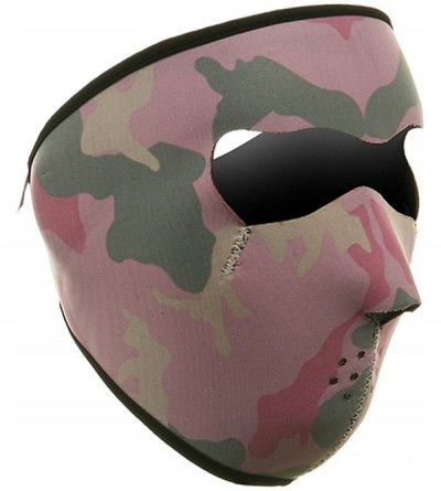 Balaclavas Neoprene Full Face Glow Mask - Pink - CI111XOW651 $19.05