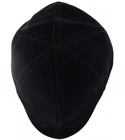 Newsboy Caps Mens Fall- Winter 6pannel Duck Bill Curved Ivy Looks Velvet Hat S/M L/XL - Black - CX12N2IPH3A $12.87