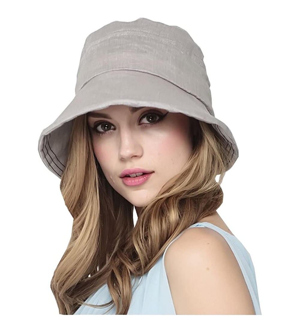 Sun Hats Womens Summer Foldable Sun Protection Gardening Sun Hat - Gray - CX11AZ6GAQR $10.96