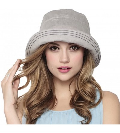 Sun Hats Womens Summer Foldable Sun Protection Gardening Sun Hat - Gray - CX11AZ6GAQR $10.96