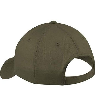 Baseball Caps Custom Embroidered Structured Baseball Cap Add Your Own Text - Olive Drab - C41953YUEHG $30.73