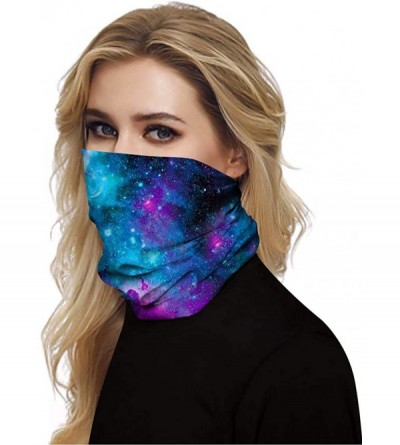 Balaclavas Gaiter Bandana Breathable Balaclava Protection - I-blue With Purple - CR197YCITH7 $24.51