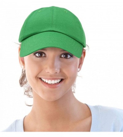 Baseball Caps Baseball Cap Dad Hat Plain Men Women Cotton Adjustable Blank Unstructured Soft - Kelly Green - CA119512LCR $9.99