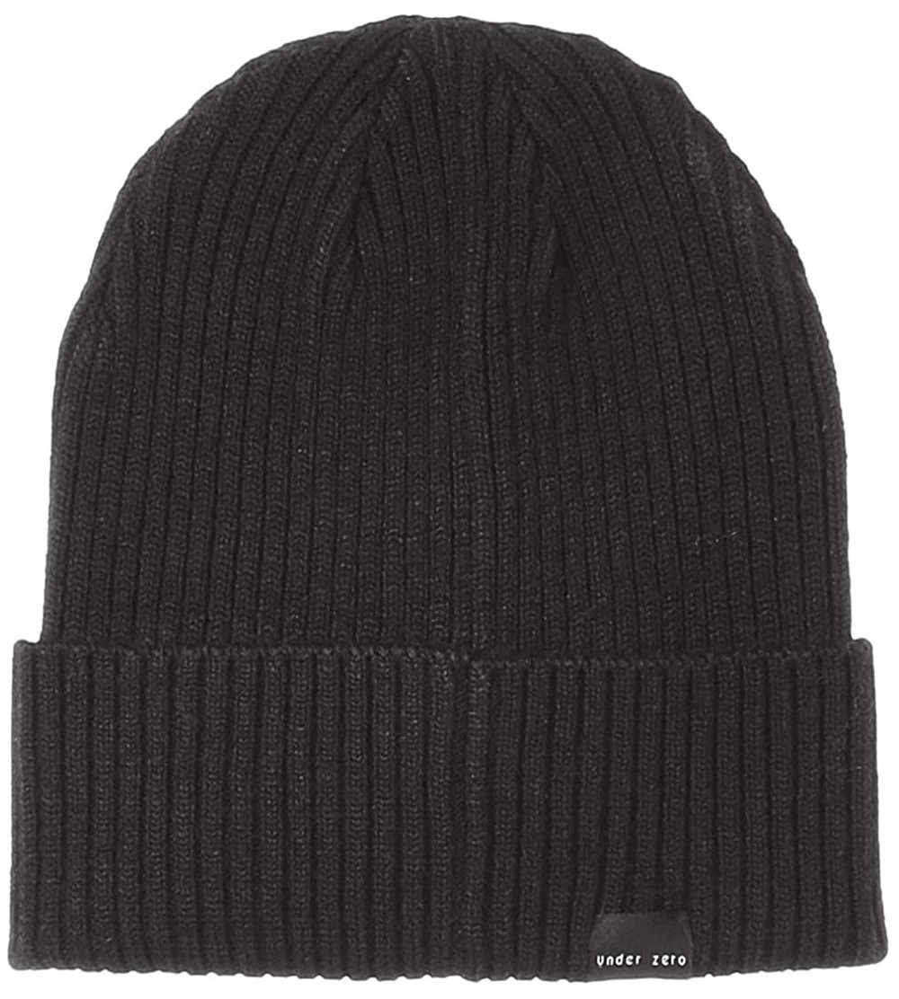 Skullies & Beanies Men's Lightweight Ribbed Knitted Beanie Hat - Black - CP18W4EMQX7 $12.06