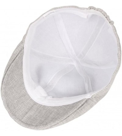 Newsboy Caps Men's Duckbill Ivy Newsboy Cap Scally Hat - Light Grey - CV12O10Q4AQ $11.08