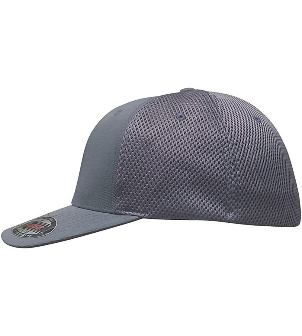 Baseball Caps Ultrafibre & Airmesh Fitted Cap w/THP No Sweat Headliner Bundle Pack - Grey - CT1856YDMG4 $10.93