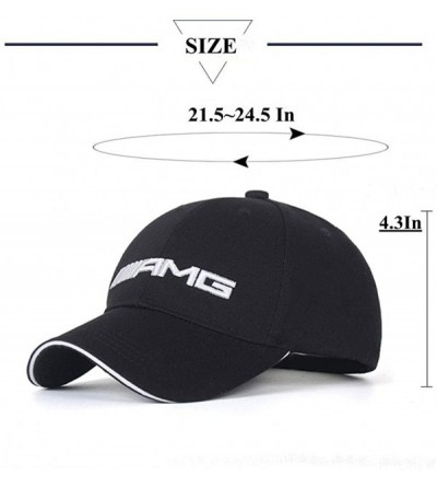 Baseball Caps Car Logo Adjustable Baseball Hat- Unisex Hat Travel Cap Car Racing Motor Cap for AMG - Black - C718AGLT4CU $17.70