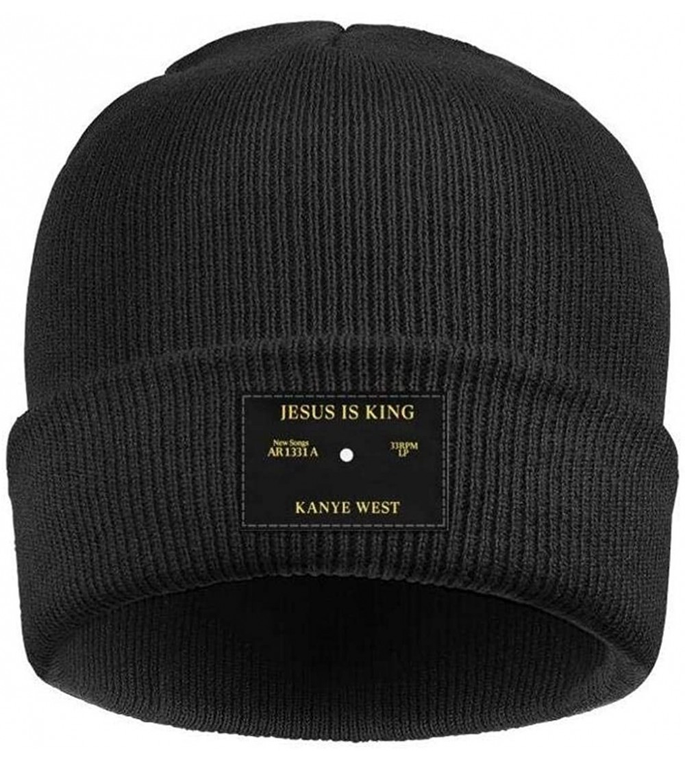 Skullies & Beanies Jesus-is-King-Kanye-west-Cap Unisex Hip-hop Cap Adjustable Truck Driver Hats - Black-4 - CB18ATDN6S2 $19.06