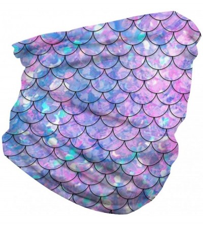 Balaclavas 3D Print Seamless Bandana Multifunctional Headwear Women Men for Dust Wind Sun Protection - Galaxy Fish Scales - C...