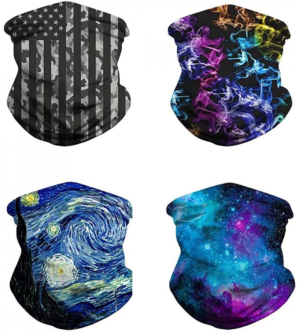 Skullies & Beanies Seamless Rave Face Mask Bandana Dust Wind UV Sun- Neck Gaiter Tube Mask Headwear- Motorcycle Women Men Fac...