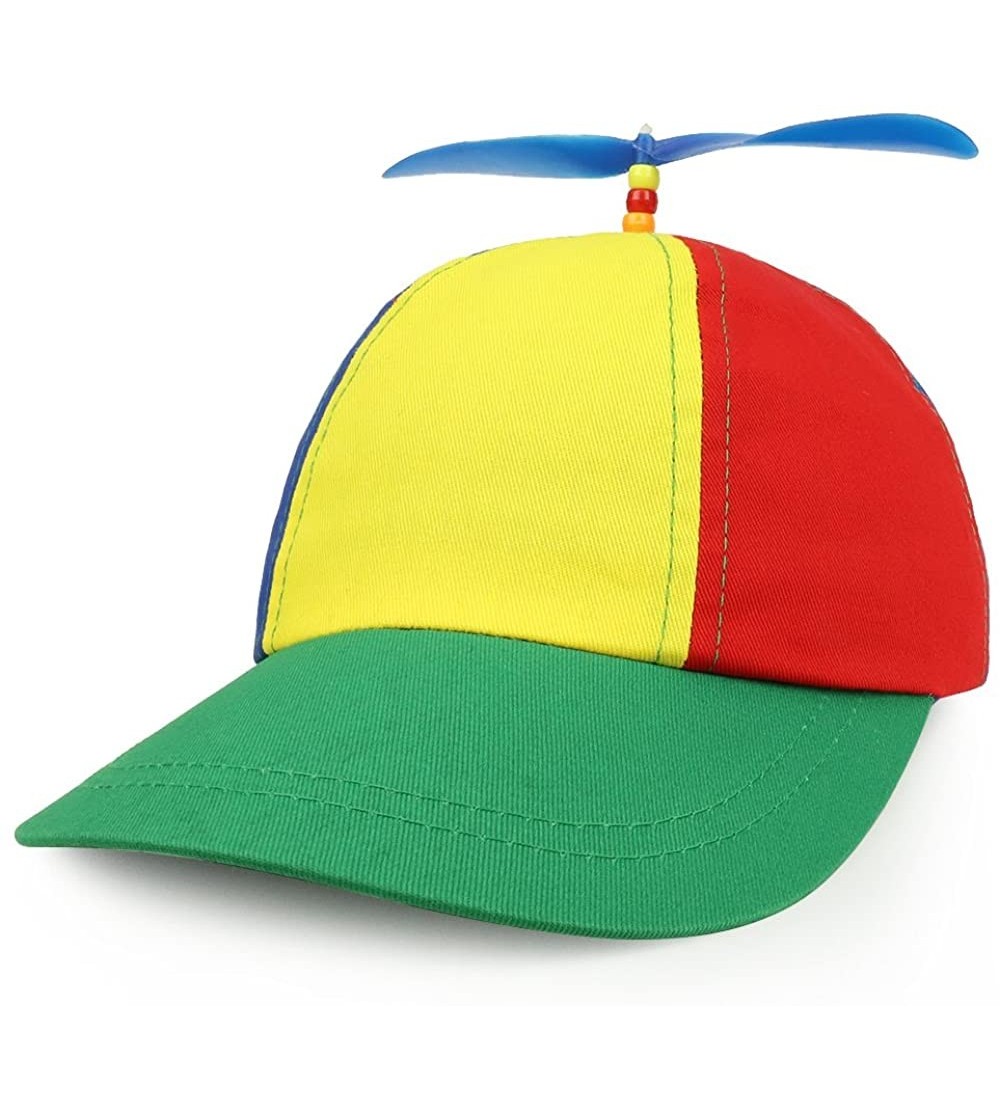 Baseball Caps Cotton Adult Multi-Color Propeller Helicopter Unstructured Baseball Cap - Multicolor - CV188GH8Y2I $13.73