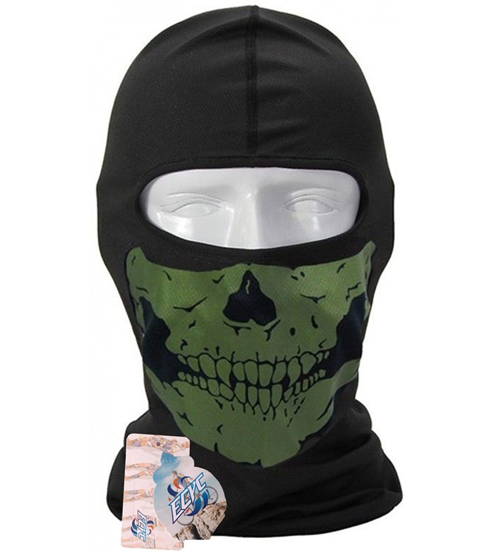 Balaclavas ECYC Full Face Motorcycle Bicycle Bike Skull Mask Snowmobile Hood Neck Balaclava Hat - Army Green - CY11MEMDX5X $1...