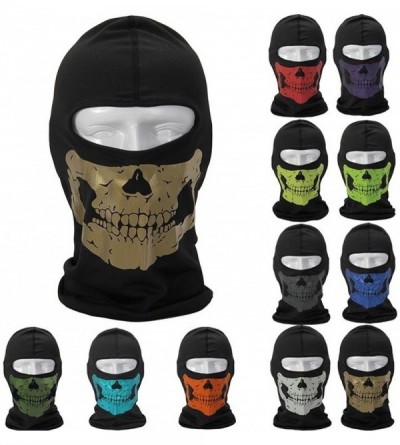 Balaclavas ECYC Full Face Motorcycle Bicycle Bike Skull Mask Snowmobile Hood Neck Balaclava Hat - Army Green - CY11MEMDX5X $1...