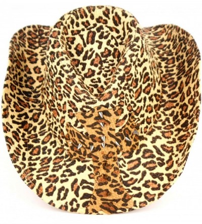 Cowboy Hats Men's & Women's Western Style Cowboy/Cowgirl Straw Hat - Cow1803 Leopard/Leopard - CW18QQDY9YO $11.40