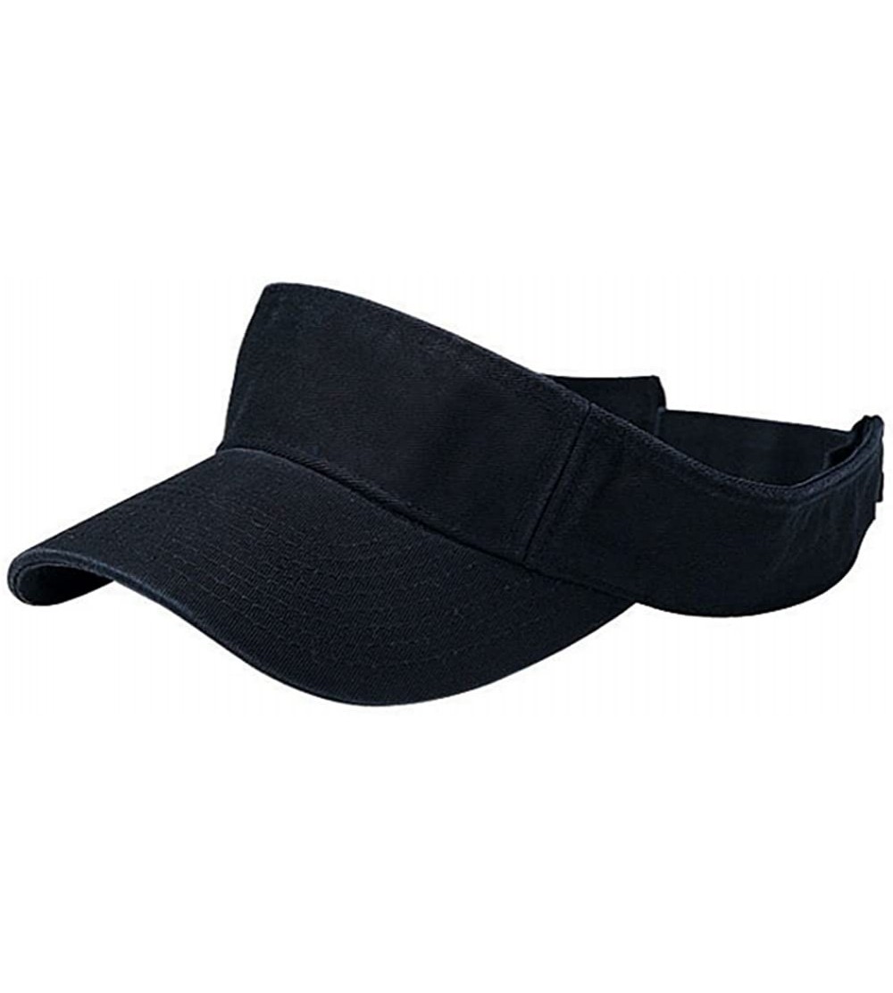 Visors WASHED PRO STYLE COTTON TWILL VISOR - Black - CJ11CK9WMOX $8.58