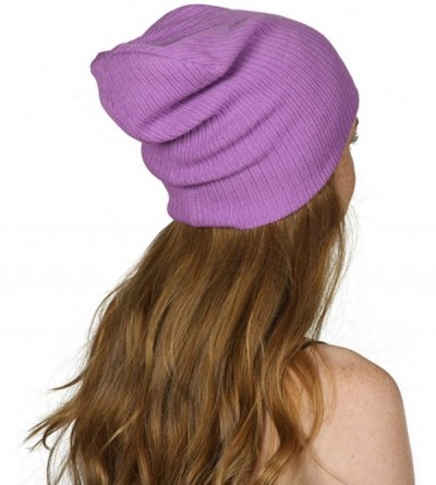 Skullies & Beanies Soft Ribbed Slouchy Beanie - Radiant Orchid - CU11Y94P5O1 $11.31