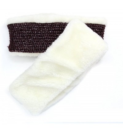 Cold Weather Headbands Me Plus Women Winter Soft Faux Fur Fleece Lining Cable Knitted Headwrap Headband Ear Warmer - Solid - ...