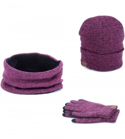 Skullies & Beanies Unisex Winter Warm Beanie Hat - Purple Red - C51895CCGAY $14.54