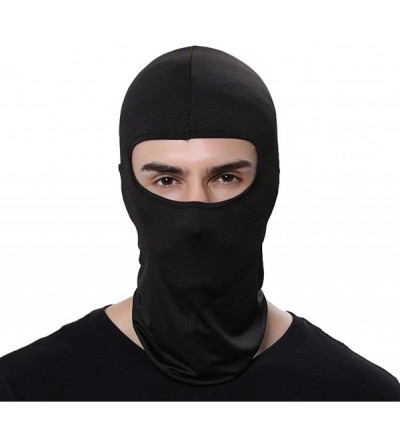 Balaclavas Ultra Thin CS Outdoor Balaclava Lycra Face Mask Cycling Hood Hat - Black C - CA196UD3C4O $12.92