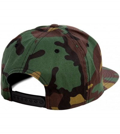 Baseball Caps Flexfit Captain with Ships Anchor Embroidered Flat Bill Snapback Cap - Camo - CV12BPNVP8N $17.80