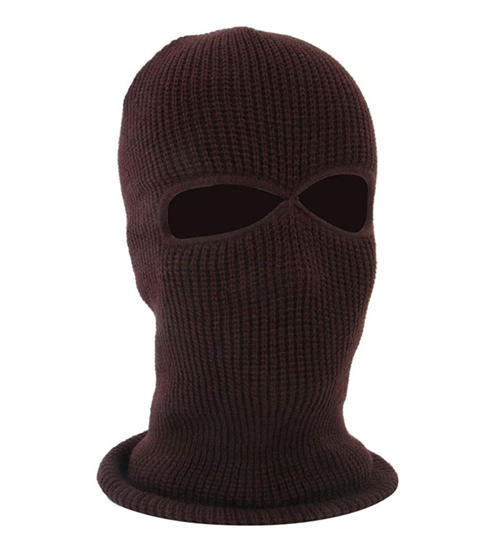 Skullies & Beanies Unisex Thermal Hat Liner Skull Cap Beanie with Ear Covers Ultimate Helmet 2 Hole - Coffee - CD18QOIS6QM $9.92