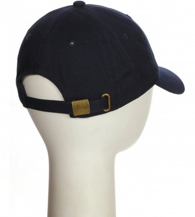 Baseball Caps Customized Letter Intial Baseball Hat A to Z Team Colors- Navy Cap Black White - Letter L - CL18ET5ETLG $13.85