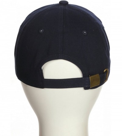 Baseball Caps Customized Letter Intial Baseball Hat A to Z Team Colors- Navy Cap Black White - Letter L - CL18ET5ETLG $13.85