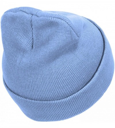 Skullies & Beanies Solid Color Long Beanie - Light Blue - CB11Y94VKSL $10.67