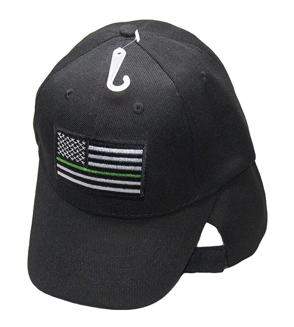 Skullies & Beanies USA Thin Green Line USA Patch Hat Cap Embroidered 3D Border Patrol - CA18GO9TMTQ $9.30