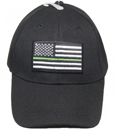 Skullies & Beanies USA Thin Green Line USA Patch Hat Cap Embroidered 3D Border Patrol - CA18GO9TMTQ $9.30