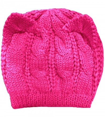 Skullies & Beanies Women Men Girls Boys Teens Cute Cat Ear Knit Cable Rib Hat Cap Beanie - Cat Ear 1rose - CC1870045YU $9.91