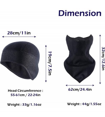 Balaclavas Balaclava Ski Mask Fleece Face Cover Neck Warmer Winter Helmet Liner Skull Beanie Hat Headband - CN18LXQO9W2 $17.28