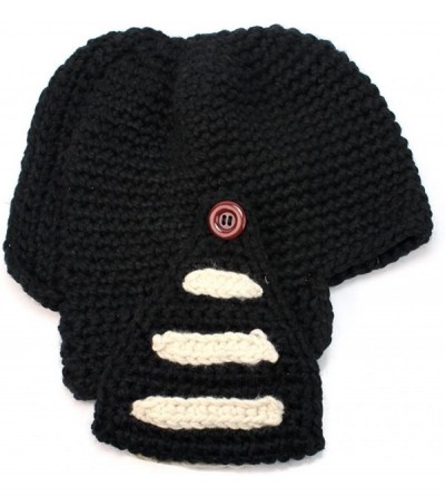 Balaclavas Cool Crochet Knit Roman Knight Helmet Ski Hat Winter Warm Mask Beanie Black - C911JVD0FIV $14.43