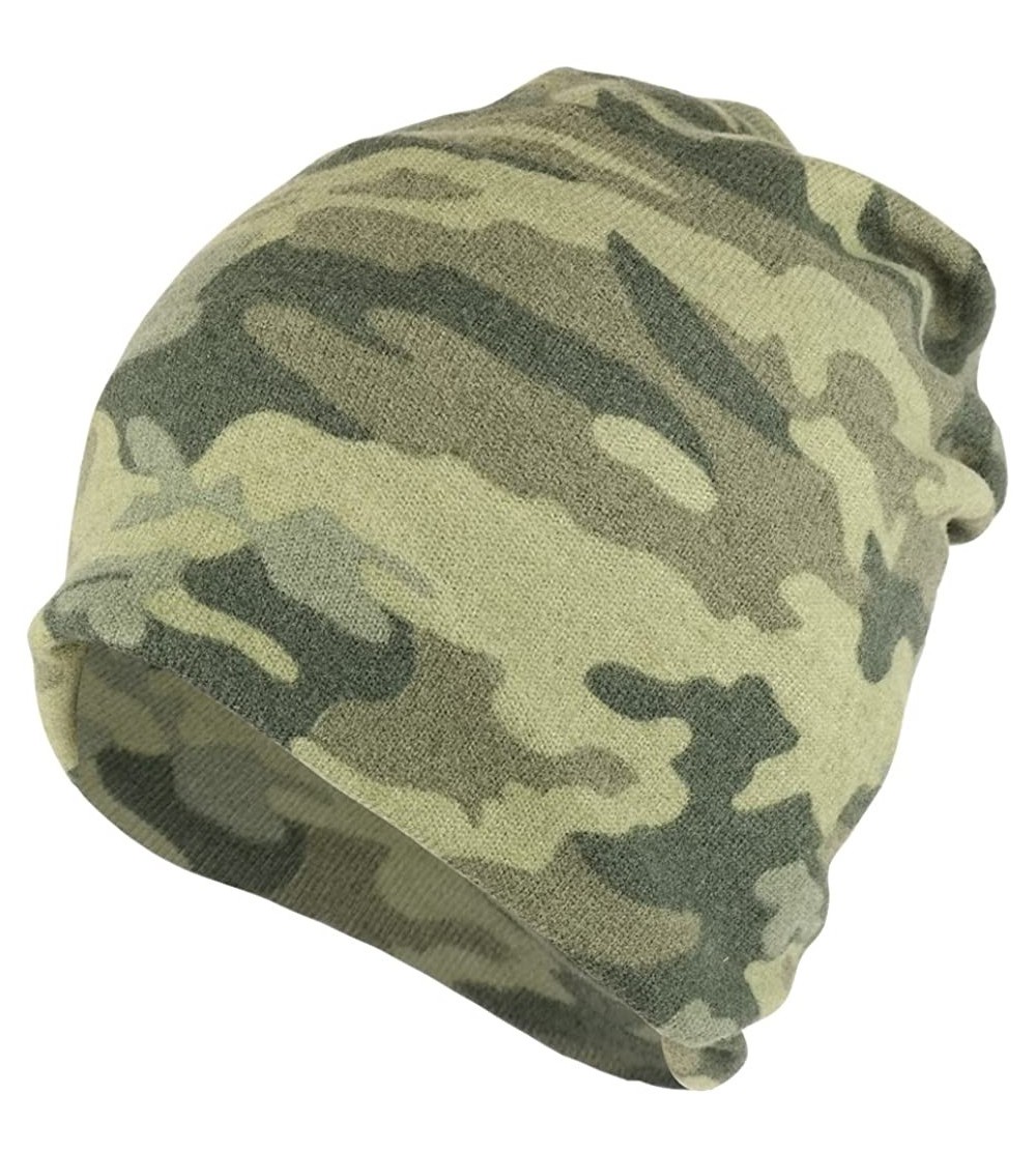 Skullies & Beanies Camouflage Polyester Super Soft Jersey Lightweight Beanie Hat - Light Camo - CN185UWXNNZ $9.69