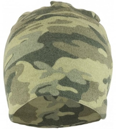 Skullies & Beanies Camouflage Polyester Super Soft Jersey Lightweight Beanie Hat - Light Camo - CN185UWXNNZ $9.69