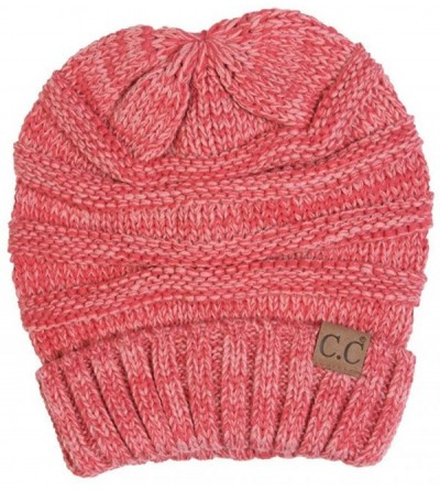 Skullies & Beanies Trendy Oversized Chunky Soft Beanie - Dark Rose - C212MYM1L2X $9.29