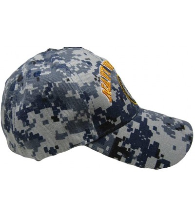 Skullies & Beanies Blue ACU U.S. Navy Veteran Emblem V Embroidered Cap Hat - C3188YI4KW5 $8.38