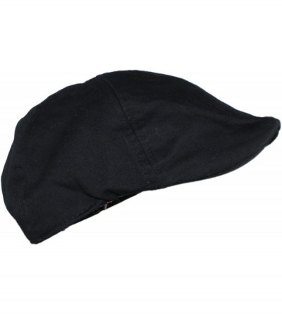 Newsboy Caps Cotton Adjustable Duckbill Driving Cap - Black - CL18D9CCWLY $13.48