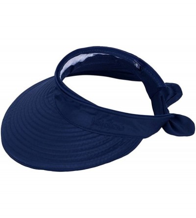 Bucket Hats Woman Baseball Caps Sun Hat Wide Brim Sun Visor Summer Beach Golf Hat - Navy Blue - CZ18C0AKK6L $13.39