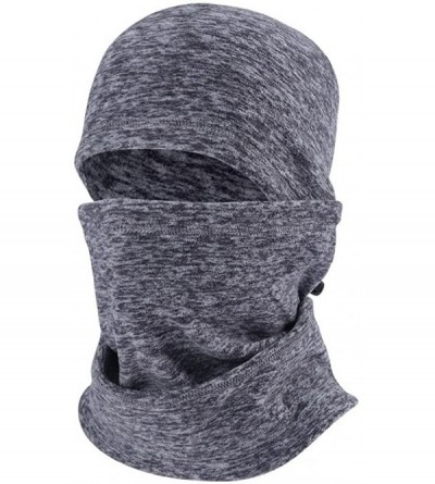 Skullies & Beanies Balaclave Fleece Windproof Ski Mask Face Mask Tactical Hood Neck Warmer - Heather Coffee-polar Fleece - C3...