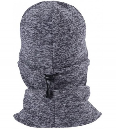 Skullies & Beanies Balaclave Fleece Windproof Ski Mask Face Mask Tactical Hood Neck Warmer - Heather Coffee-polar Fleece - C3...