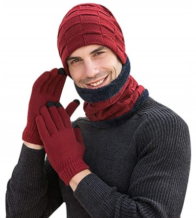 Skullies & Beanies Winter Beanie Fashion Fleece - Wine Red - CJ1925WLLMM $8.79