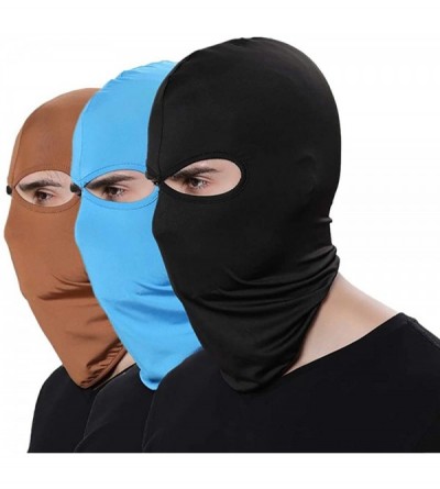 Balaclavas Scarf Full Face Soft Under Helmet Breathable Balaclava Outdoor Sports Cycling Hat - Blue - CF11R4R0M4N $10.34