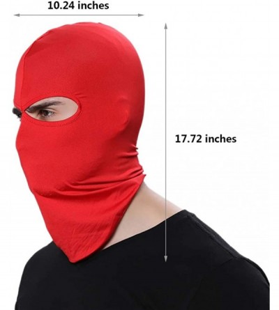 Balaclavas Scarf Full Face Soft Under Helmet Breathable Balaclava Outdoor Sports Cycling Hat - Blue - CF11R4R0M4N $10.34