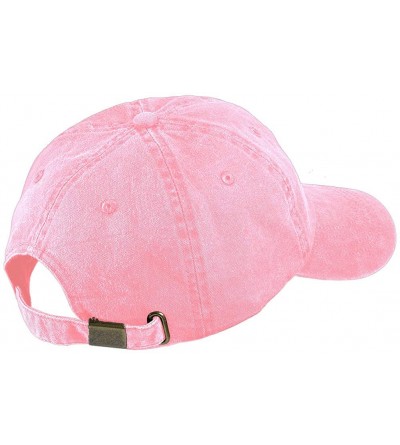 Baseball Caps Recycling Earth Embroidered Cotton Washed Baseball Cap - Pink - C012KMER7S3 $16.08